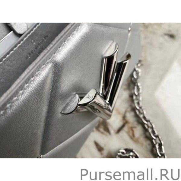 Twist PM Bag In Silver Lambskin M59031 - Image 6
