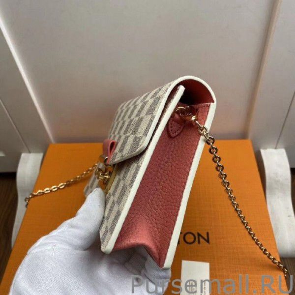 Croisette Chain Wallet Damier Azur N60358 - Image 7