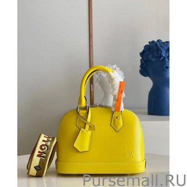Epi Alma BB Bag With Jacquard Strap M57446 - Image 7