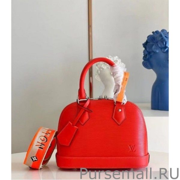Epi Alma BB Bag With Jacquard Strap M57429 - Image 7