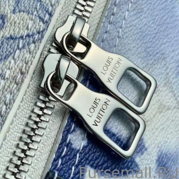 City Keepall Bag Monogram Watercolor Blue M45757 - Image 7