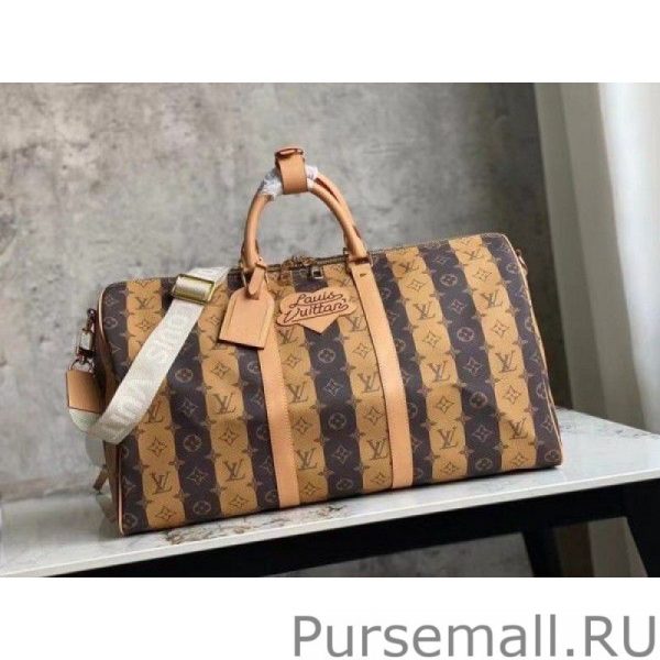 Keepall Bandouliere 50 Monogram Stripes Eclipse M45967 - Image 7
