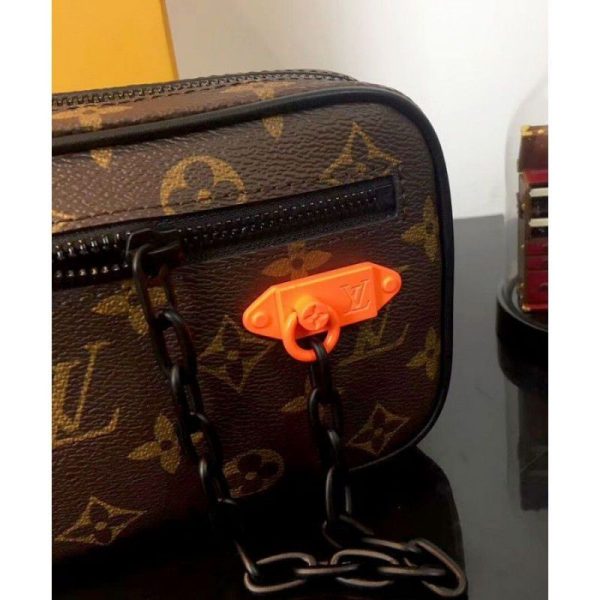 Men Virgil Abhol Chain Clutch M44458 Brown - Image 7