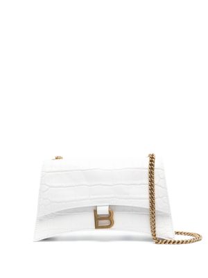 Balenciaga Crush crocodile-embossed shoulder bag