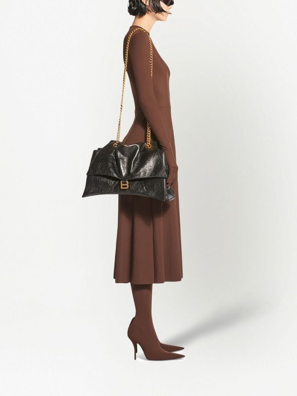 Balenciaga logo-plaque leather shoulder bag - Image 2