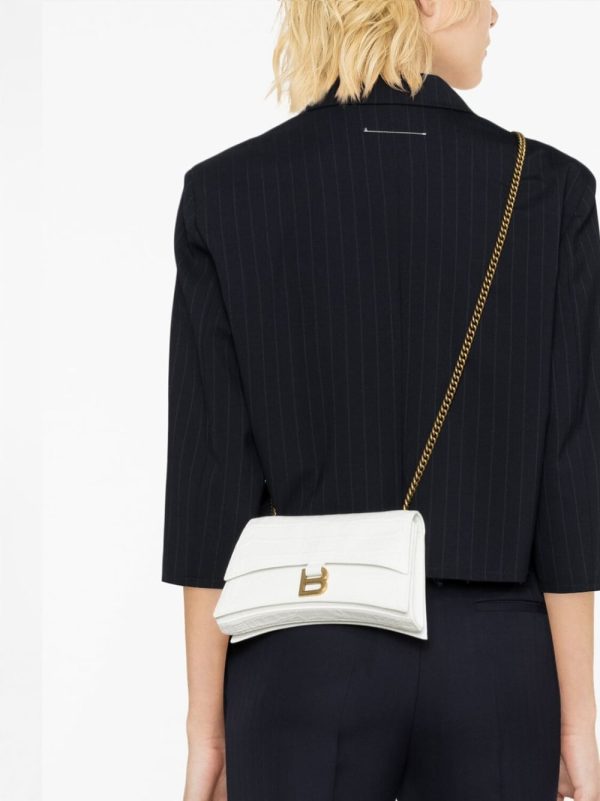 Balenciaga Crush crocodile-embossed shoulder bag - Image 3