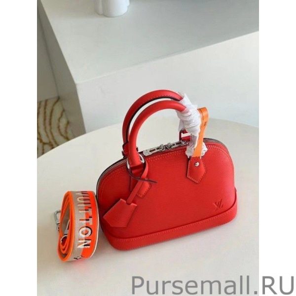 Epi Alma BB Bag With Jacquard Strap M57429 - Image 9