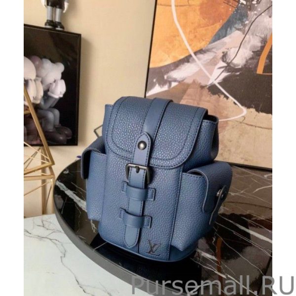 Christopher XS Bag In Navy Blue Leather M58494 - Image 9