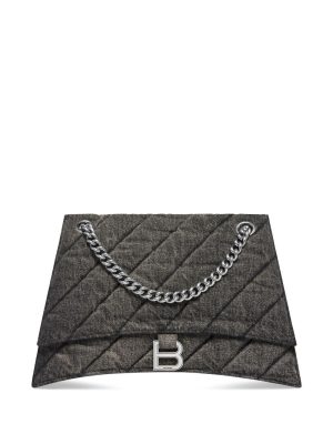 Balenciaga medium Crush denim shoulder bag
