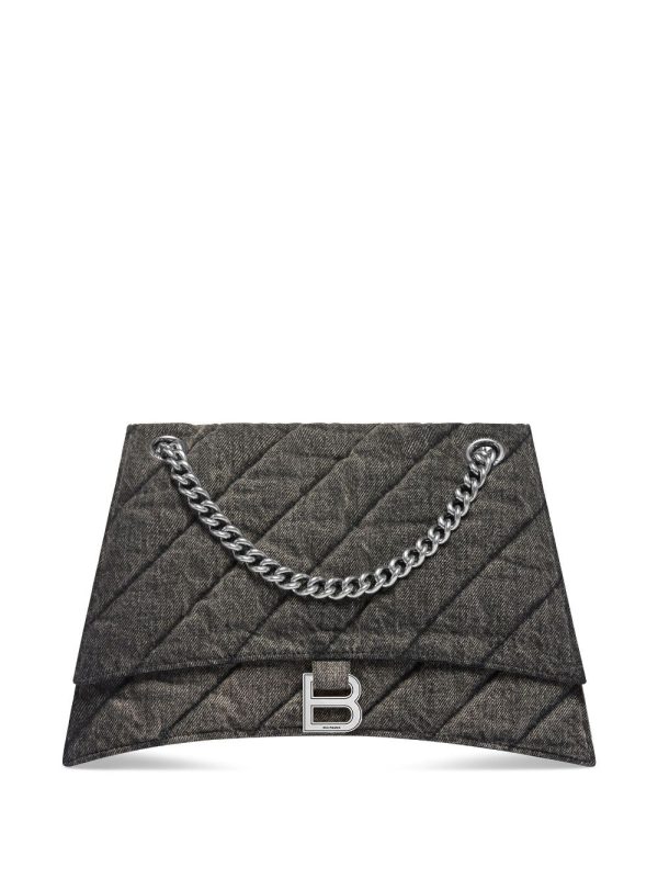 Balenciaga medium Crush denim shoulder bag