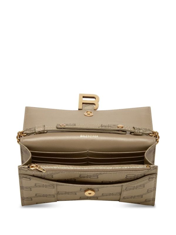 Balenciaga Hourglass BB-monogram wallet with chain - Image 5