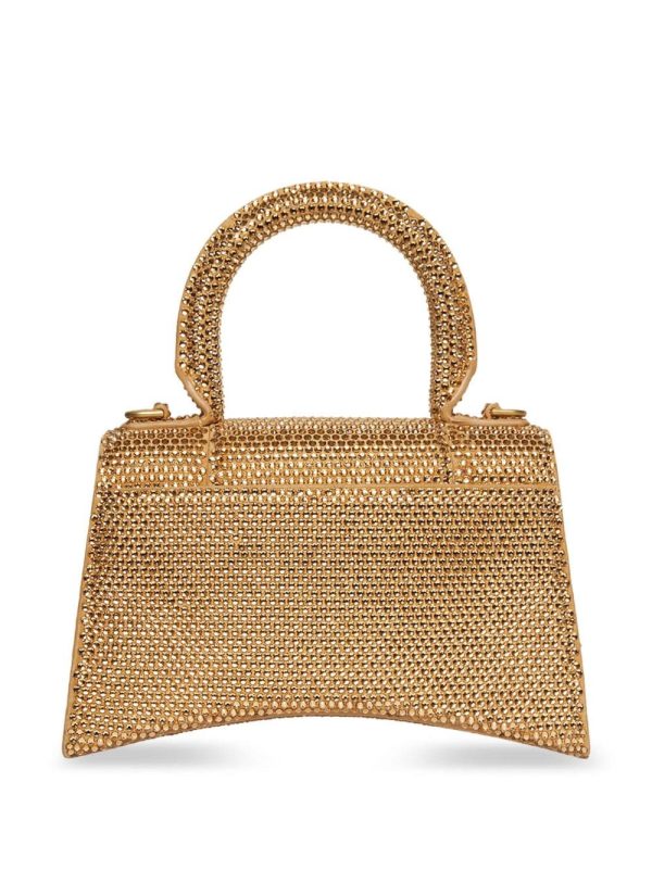 Balenciaga S Hourglass crystal-embellished suede crossbody bag - Image 2