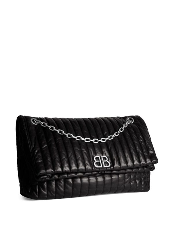 Balenciaga large Monaco chain-strap quilted shoulder bag - Image 5