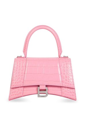 Balenciaga Hourglass crocodile-embossed small handbag