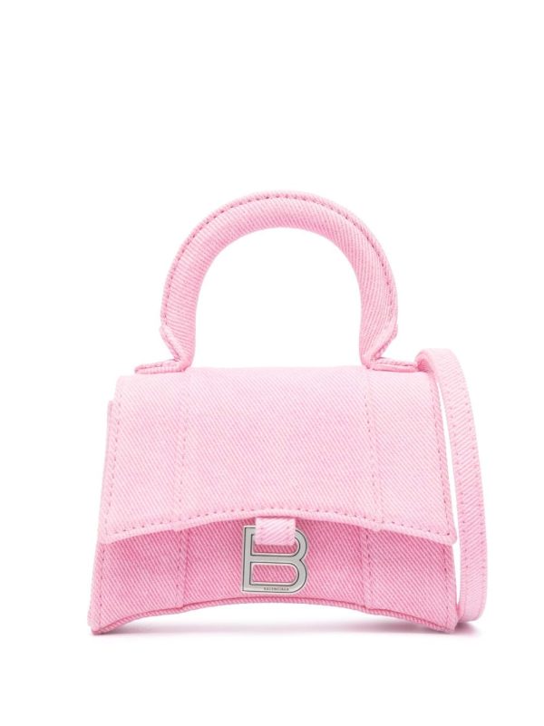 Balenciaga mini Hourglass denim tote bag