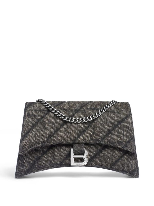 Balenciaga Crush denim shoulder bag