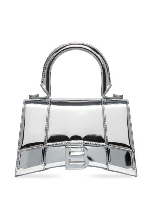 Balenciaga Hourglass metallic tote bag