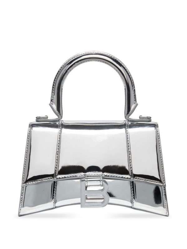 Balenciaga Hourglass metallic tote bag