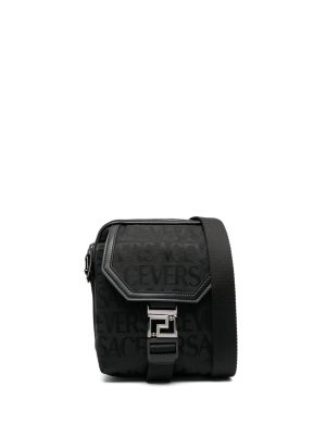 Versace logo-print messenger bag