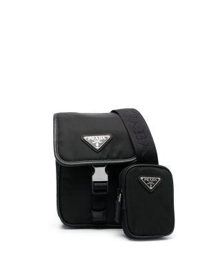 Prada Re-Nylon logo-plaque messenger bag