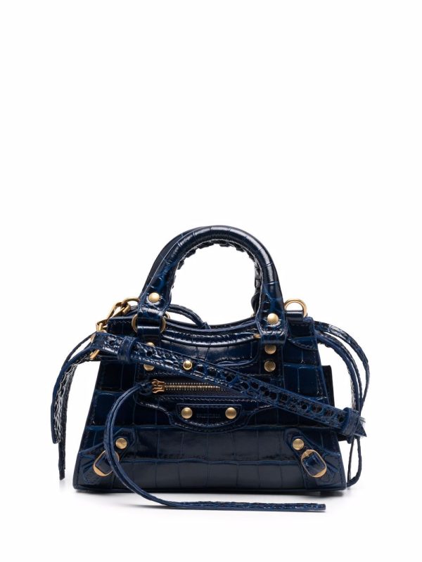 Balenciaga mini Classic City crocodile-effect bag