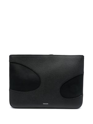Ferragamo cut-out detail leather portfolio case