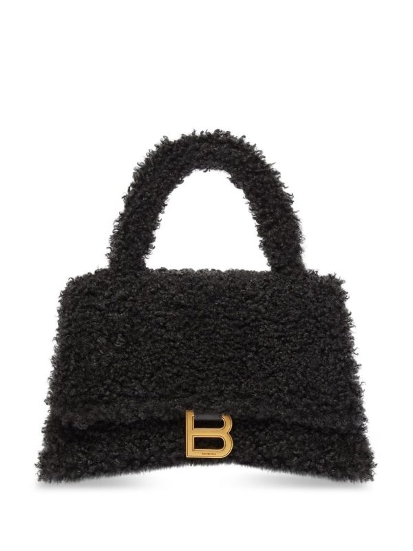 Balenciaga Hourglass furry tote bag