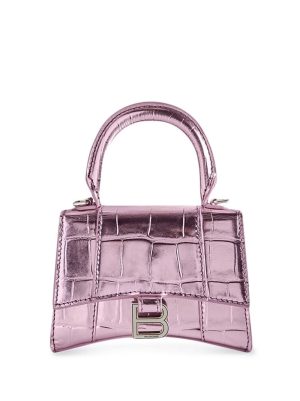Balenciaga Hourglass mini metallic handbag