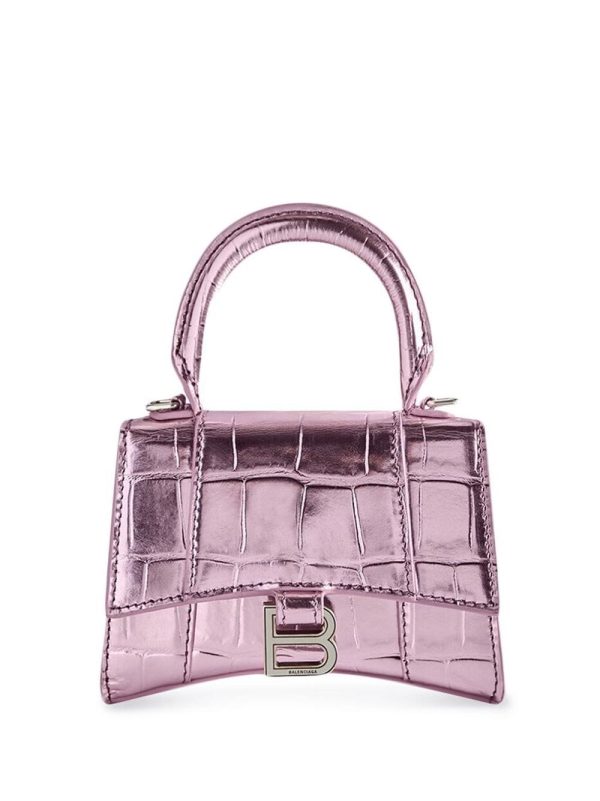 Balenciaga Hourglass mini metallic handbag