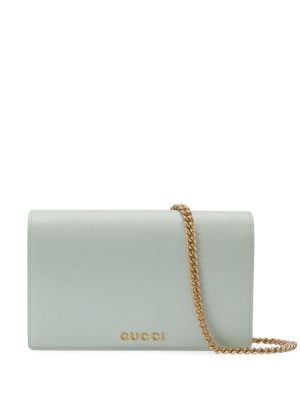 Gucci logo-plaque leather crossbody bag