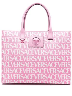 Versace all-over logo-print tote bag