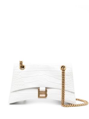 Balenciaga Crush crocodile-embossed crossbody bag