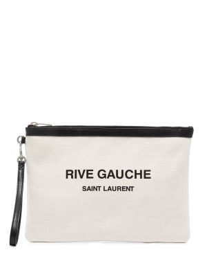 Saint Laurent Rive Gauche canvas pouch