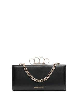 Alexander McQueen four-ring detail clutch bag