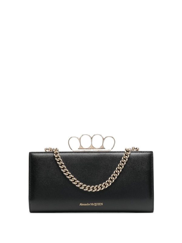 Alexander McQueen four-ring detail clutch bag