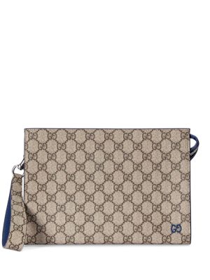 Gucci GG logo plaque monogrammed clutch bag