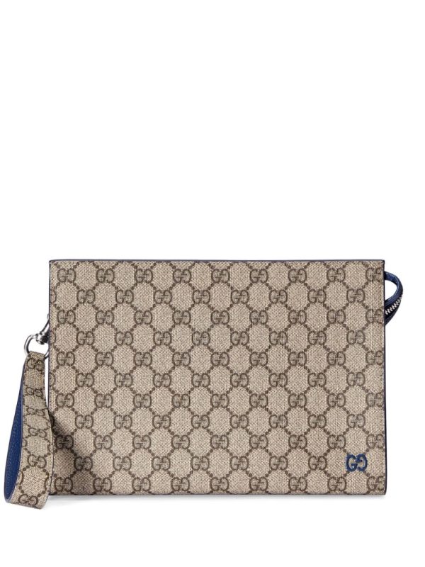 Gucci GG logo plaque monogrammed clutch bag