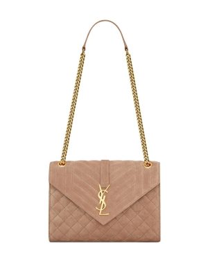 Saint Laurent quilted logo-plaque crossbody bag