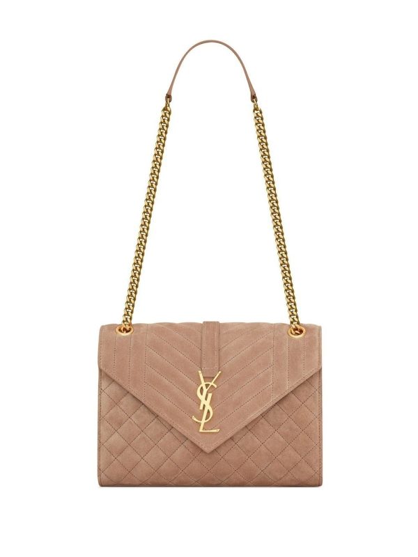 Saint Laurent quilted logo-plaque crossbody bag