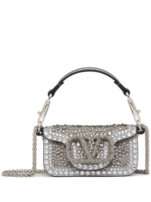 Valentino Garavani micro Locò rhinestone-embellished chain bag
