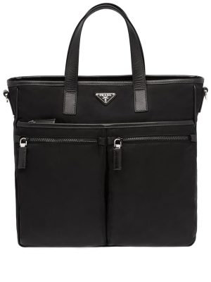 Prada multi-pocket logo tote bag