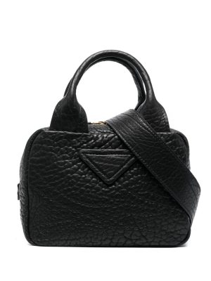Prada grained leather tote bag