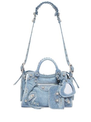 Balenciaga Neo Cagole XS denim tote
