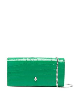 Alexander McQueen Skull crocodile-effect shoulder bag
