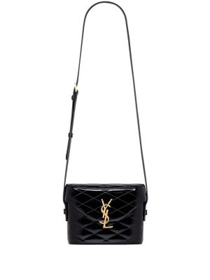 Saint Laurent quilted patent-leather bucket bag