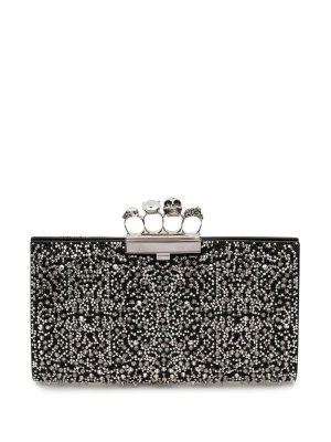 Alexander McQueen embellished-knuckle-clutch bag