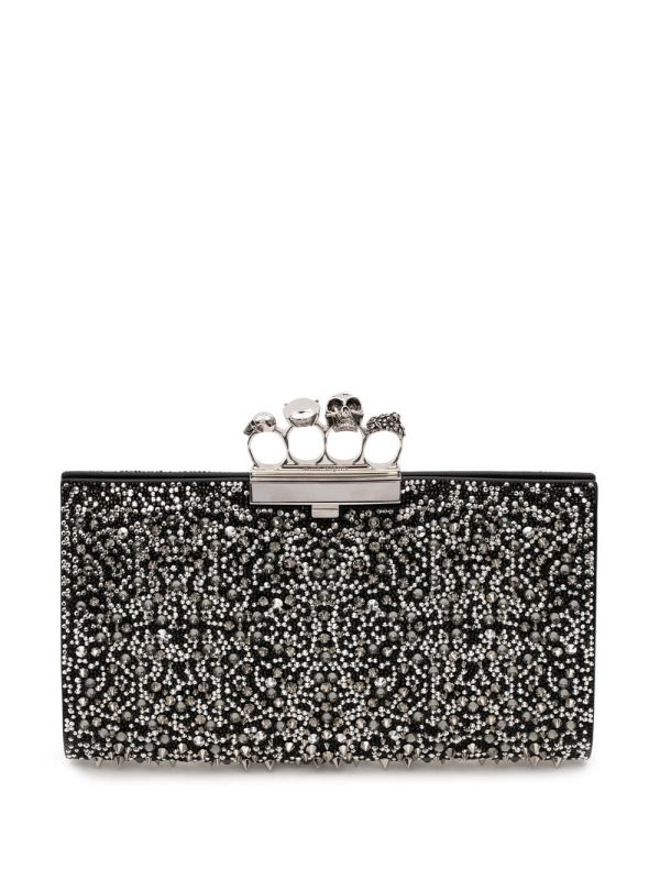 Alexander McQueen embellished-knuckle-clutch bag