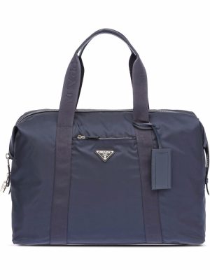 Prada Re-Nylon triangle logo holdall bag