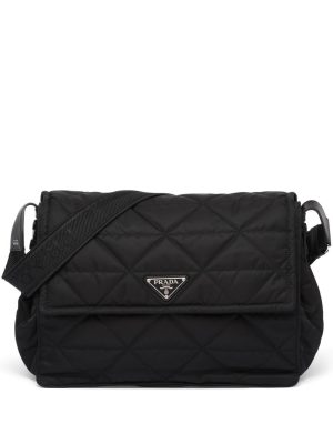 Prada Re-Nylon logo-plaque shoulder bag