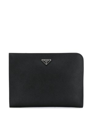 Prada logo clutch bag
